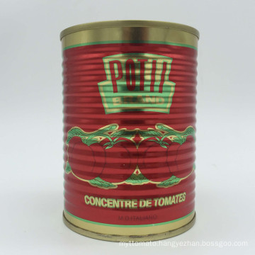 cheap price china factory Pure 28-30% brix Canned tin with hard open easy open Food Tomato Paste Pasta 400g tomato paste